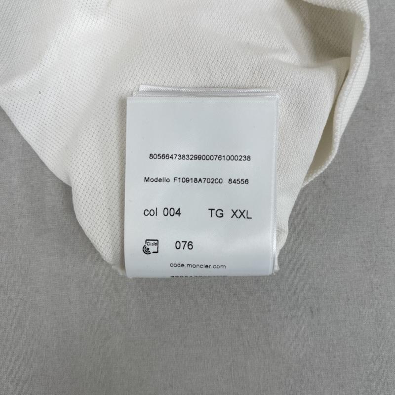 モンクレール MONCLER ポロシャツ 半袖 MAGLIA POLO ロゴ パッチ コットン ポロシャツ F10918A70200 84556 XXL 白 / ホワイト / white メンズ USED 古着 中古 50158975