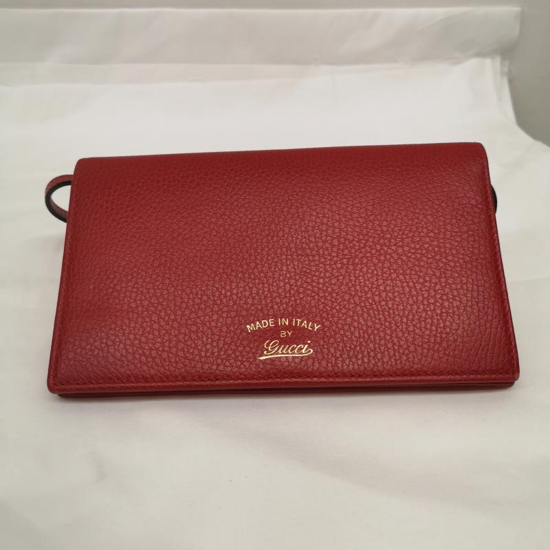 グッチ GUCCI 財布 長財布 スウィング ショルダー ウォレット 長財布 バッグ 斜め掛け 368231 534563 - 赤 / レッド / red レディース USED 古着 中古 50159006