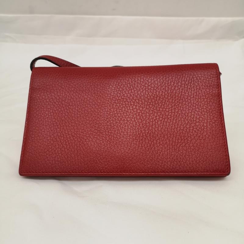 グッチ GUCCI 財布 長財布 スウィング ショルダー ウォレット 長財布 バッグ 斜め掛け 368231 534563 - 赤 / レッド / red レディース USED 古着 中古 50159006