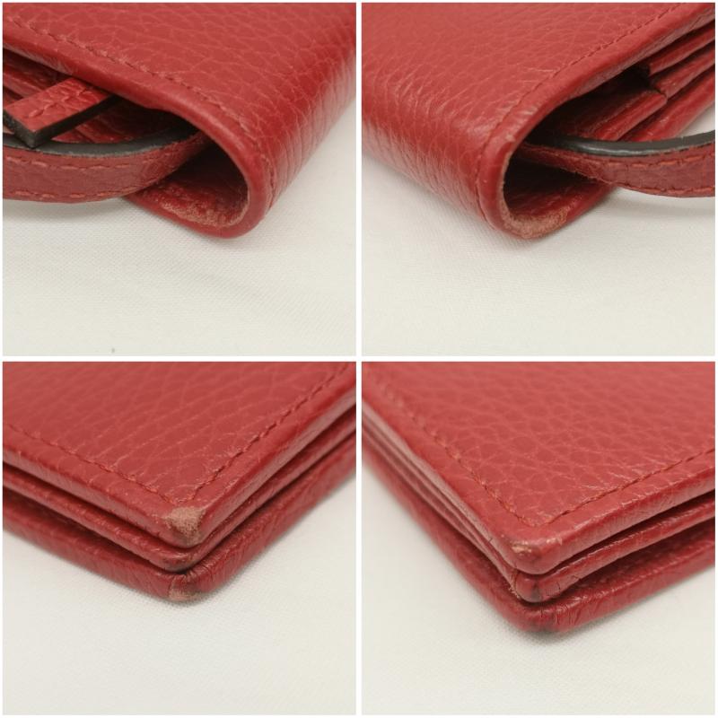 グッチ GUCCI 財布 長財布 スウィング ショルダー ウォレット 長財布 バッグ 斜め掛け 368231 534563 - 赤 / レッド / red レディース USED 古着 中古 50159006