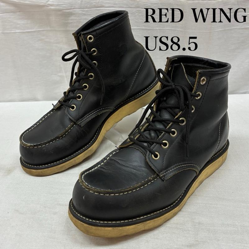 レッドウィング RED WING ブーツ ショートブーツ 90s 羽タグ 8130 アイリッシュセッター ブラッククローム モックトゥ ワーク ブーツ US：8.5 メンズ USED 古着 中古 50159023