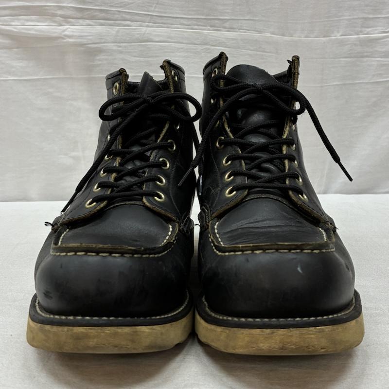 レッドウィング RED WING ブーツ ショートブーツ 90s 羽タグ 8130 アイリッシュセッター ブラッククローム モックトゥ ワーク ブーツ US：8.5 メンズ USED 古着 中古 50159023