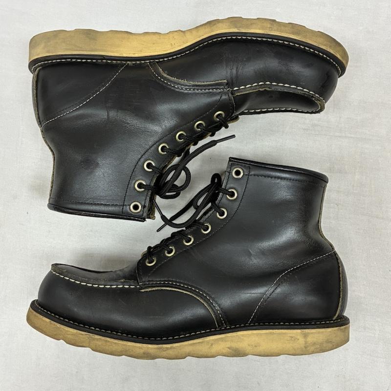 レッドウィング RED WING ブーツ ショートブーツ 90s 羽タグ 8130 アイリッシュセッター ブラッククローム モックトゥ ワーク ブーツ US：8.5 メンズ USED 古着 中古 50159023