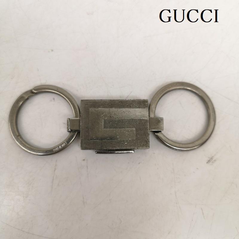 グッチ GUCCI キーチェーン、ウォレットチェーン キーチェーン、ウォレットチェーン ロゴ キーリング キーホルダー キーチャーム - 銀 / シルバー / silver color メンズ USED 古着 中古 50159031