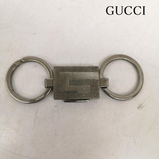 グッチ GUCCI キーチェーン、ウォレットチェーン キーチェーン、ウォレットチェーン ロゴ キーリング キーホルダー キーチャーム - 銀 / シルバー / silver color メンズ USED 古着 中古 50159031