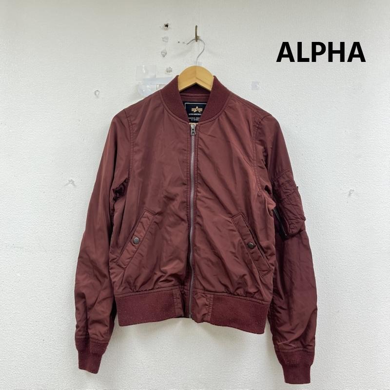 アルファ ALPHA ジャケット、上着 ジャンパー、ブルゾン MA-1 ナイロン ジャケット TA7013-8368 M えんじ / ワインレッド / dark red メンズ USED 古着 中古 50159036