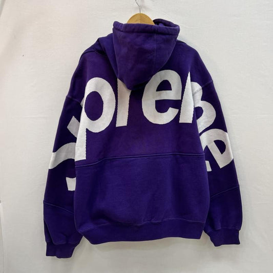 シュプリーム Supreme パーカー 長袖 Big Logo Jacquard Hooded Sweatshirt ビッグロゴ スウェット パーカー L 紫 / パープル / purple メンズ USED 古着 中古 50159044