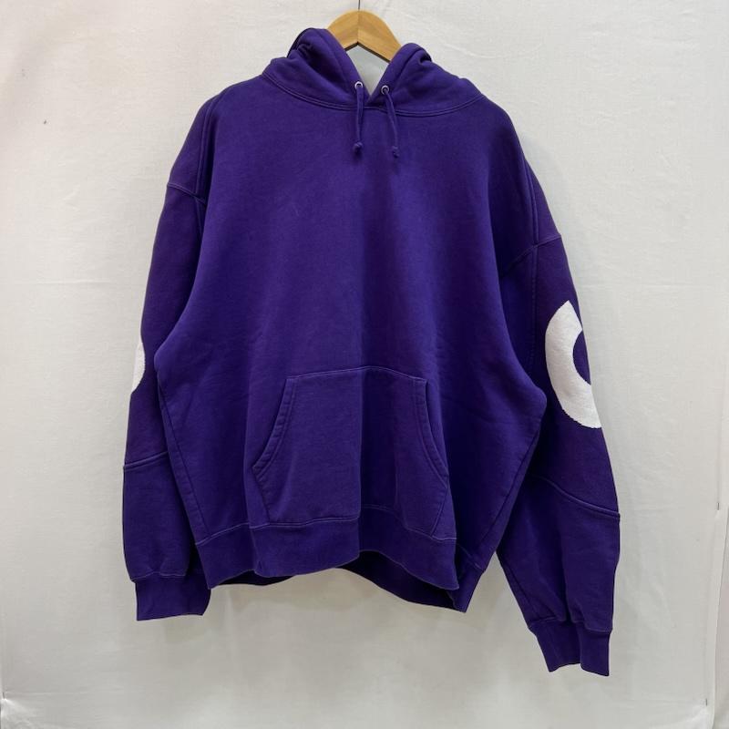 シュプリーム Supreme パーカー 長袖 Big Logo Jacquard Hooded Sweatshirt ビッグロゴ スウェット パーカー L 紫 / パープル / purple メンズ USED 古着 中古 50159044