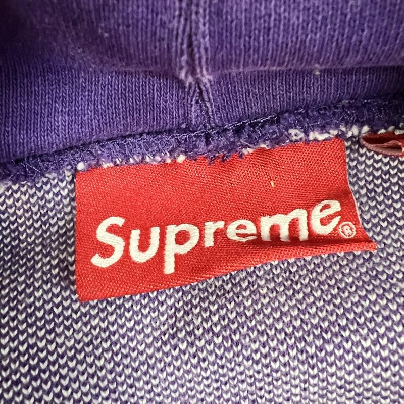 シュプリーム Supreme パーカー 長袖 Big Logo Jacquard Hooded Sweatshirt ビッグロゴ スウェット パーカー L 紫 / パープル / purple メンズ USED 古着 中古 50159044
