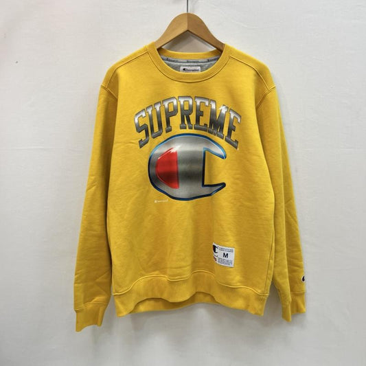 シュプリーム Supreme トレーナー 長袖 19ss Chrome Crewneck ロゴ スウェット トレーナー M 黄 / イエロー / yellow メンズ USED 古着 中古 50159045