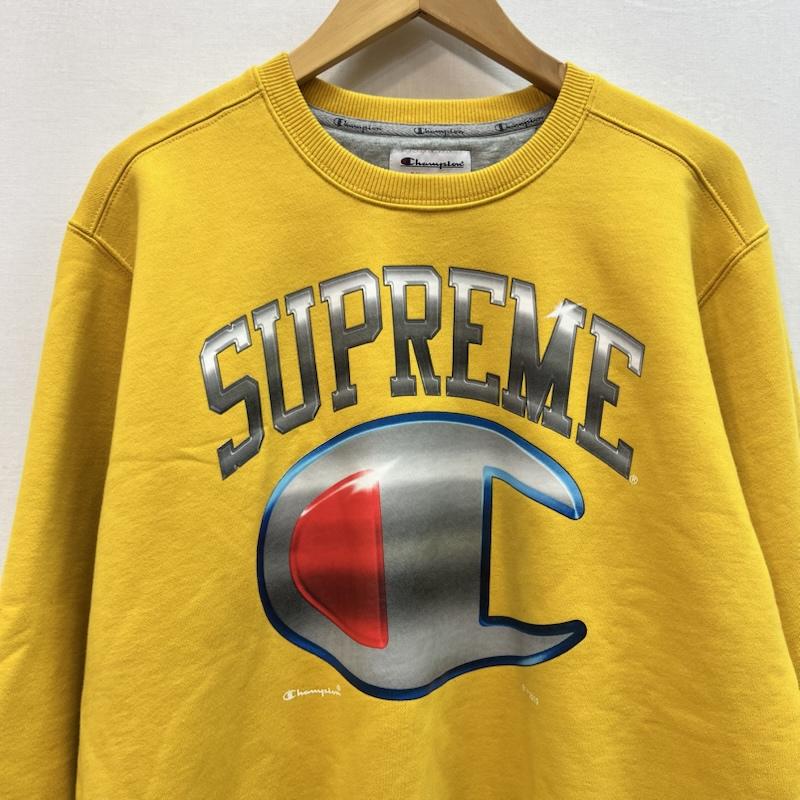 シュプリーム Supreme トレーナー 長袖 19ss Chrome Crewneck ロゴ スウェット トレーナー M 黄 / イエロー / yellow メンズ USED 古着 中古 50159045