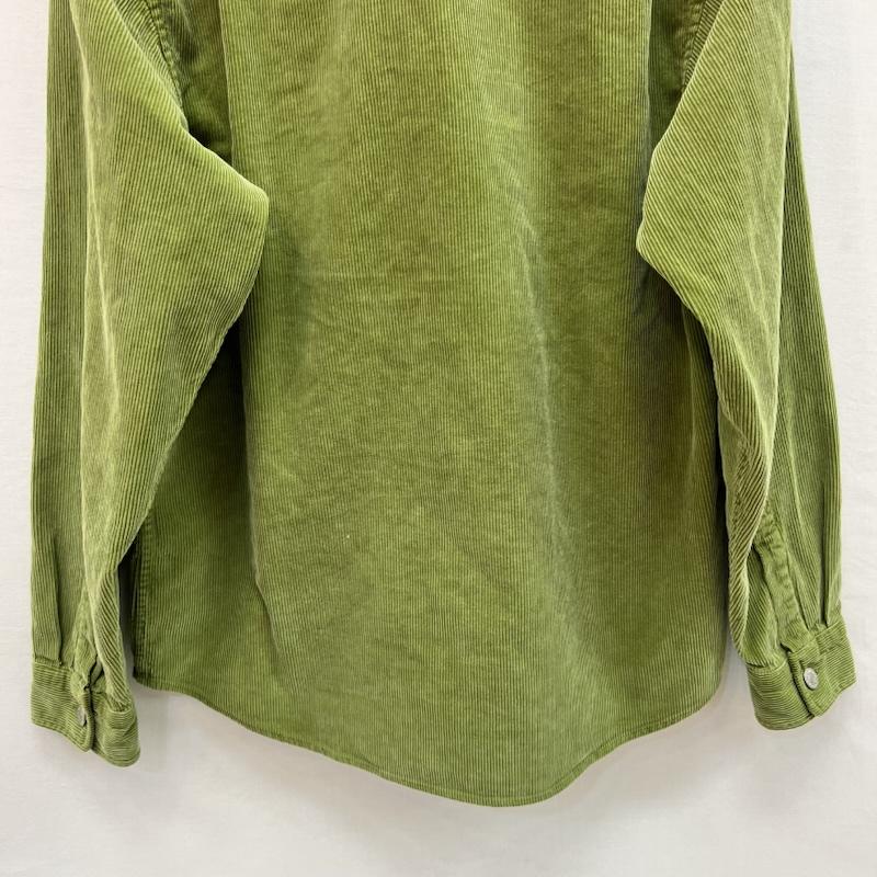 シュプリーム Supreme シャツ、ブラウス 長袖 21SS Washed Corduroy Shirt ウォッシュ加工 コーディロイシャツ M 緑 / グリーン / green メンズ USED 古着 中古 50159047
