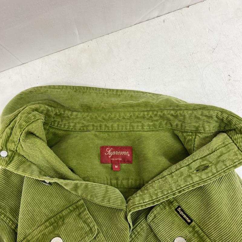 シュプリーム Supreme シャツ、ブラウス 長袖 21SS Washed Corduroy Shirt ウォッシュ加工 コーディロイシャツ M 緑 / グリーン / green メンズ USED 古着 中古 50159047