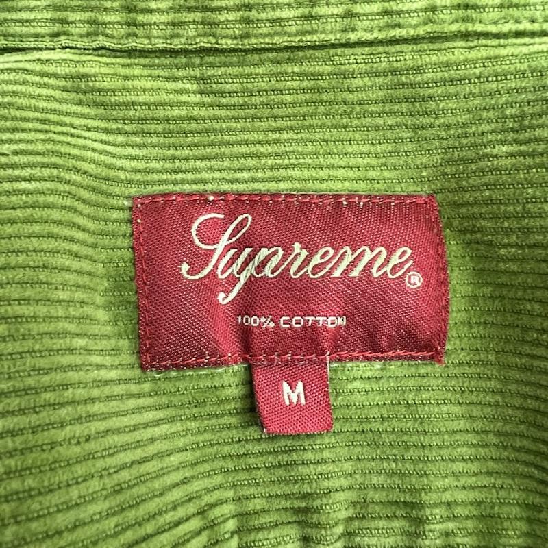 シュプリーム Supreme シャツ、ブラウス 長袖 21SS Washed Corduroy Shirt ウォッシュ加工 コーディロイシャツ M 緑 / グリーン / green メンズ USED 古着 中古 50159047