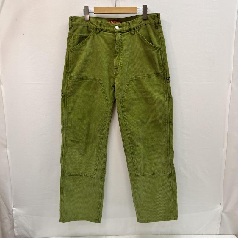 シュプリーム Supreme パンツ ワークパンツ、ペインターパンツ 21SS Double Knee Corduroy Painter Pant ダブルニー 32インチ 緑 / グリーン / green メンズ USED 古着 中古 50159048