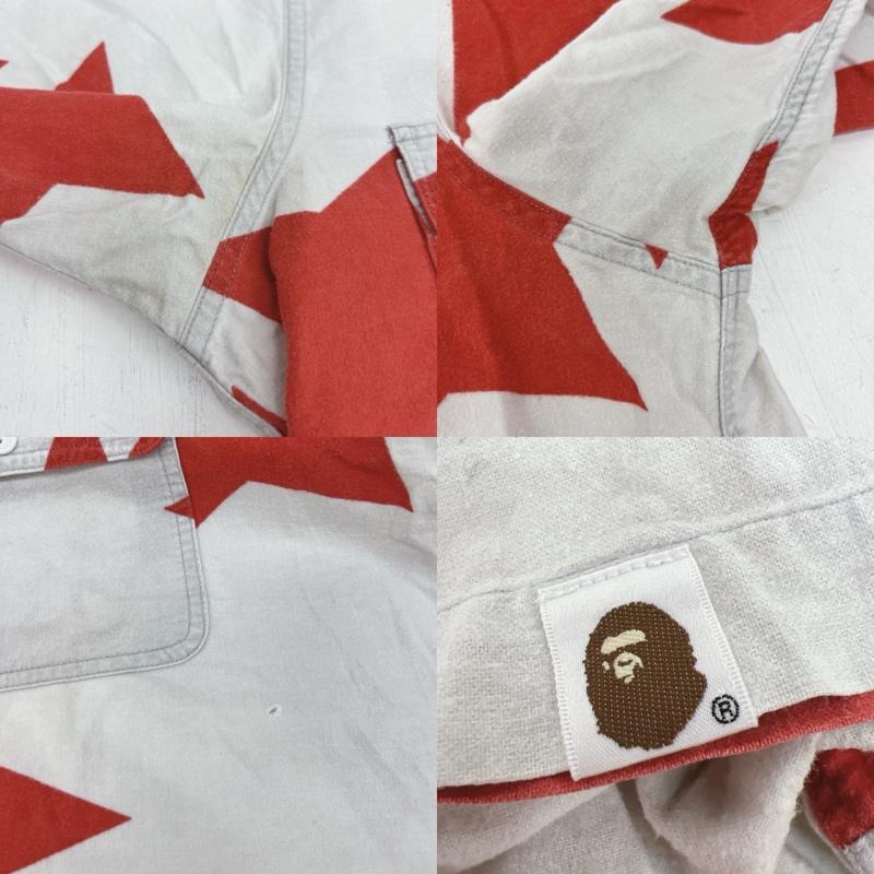 アベイシングエイプ A BATHING APE シャツ、ブラウス 半袖 BAPE STA スター 総柄 半袖 シャツ L メンズ USED 古着 中古 50159052
