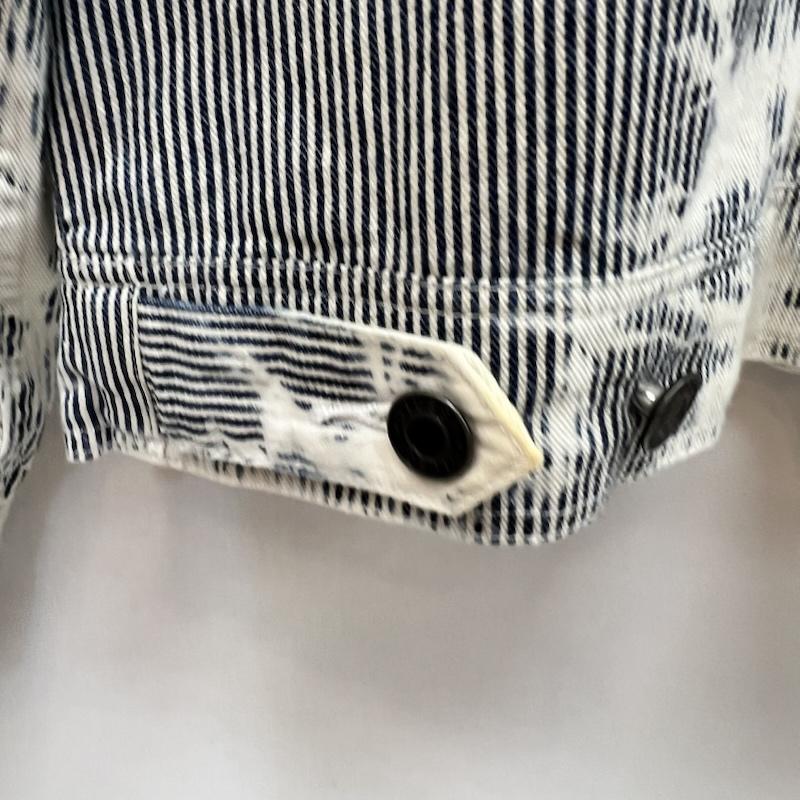 ステューシー STUSSY ジャケット、上着 ジャンパー、ブルゾン ブリーチ加工 ヒッコリーストライプ ガレージジャケット M メンズ USED 古着 中古 50159066