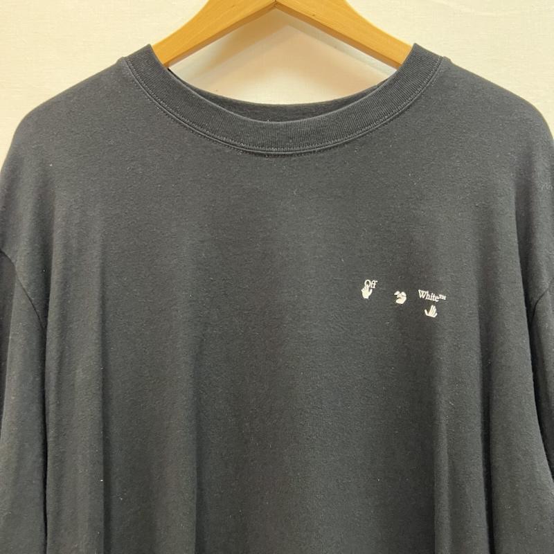 オフホワイト off white Tシャツ 長袖 バックロゴ 長袖 Tシャツ ロンＴ OMAB064F21JER011 XL 黒 / ブラック / black メンズ USED 古着 中古 50159072