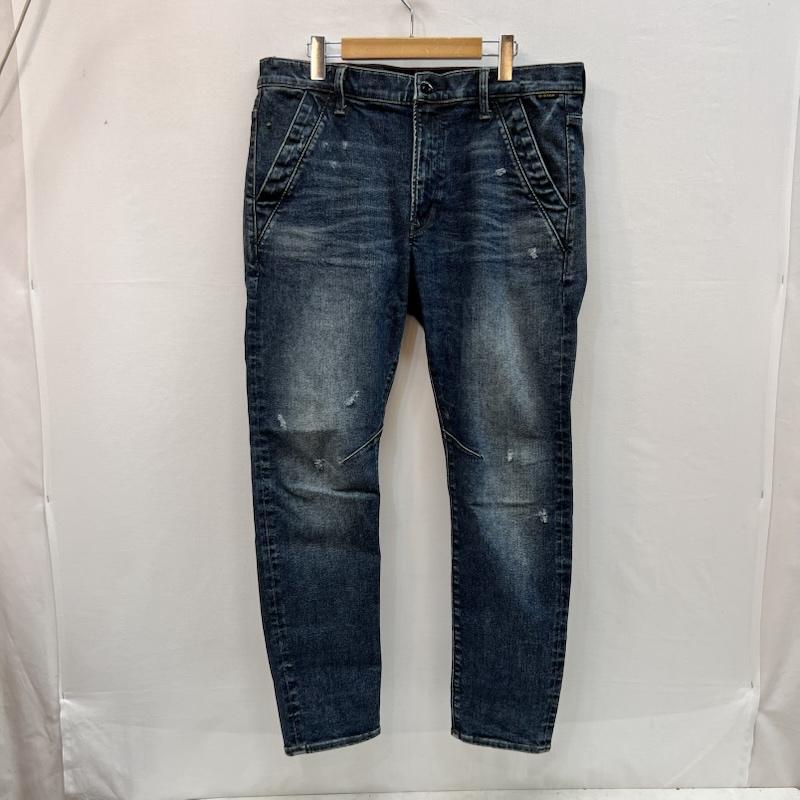 ジースターロゥ G-STAR RAW パンツ デニム、ジーンズ KAIRORI 3D SLIM ダメージ加工 デニムパンツ 34インチ メンズ USED 古着 中古 50159075