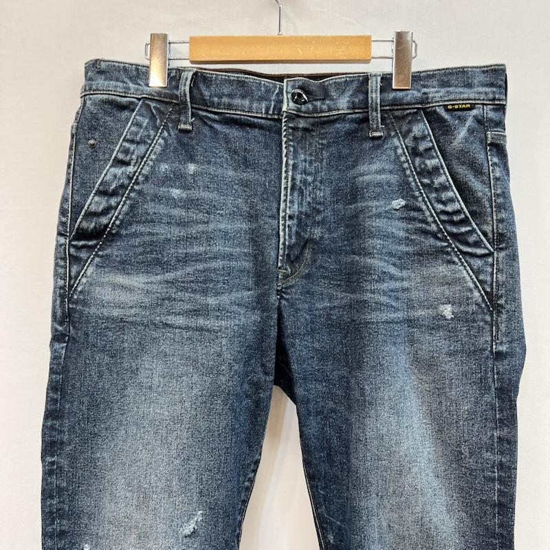 ジースターロゥ G-STAR RAW パンツ デニム、ジーンズ KAIRORI 3D SLIM ダメージ加工 デニムパンツ 34インチ メンズ USED 古着 中古 50159075