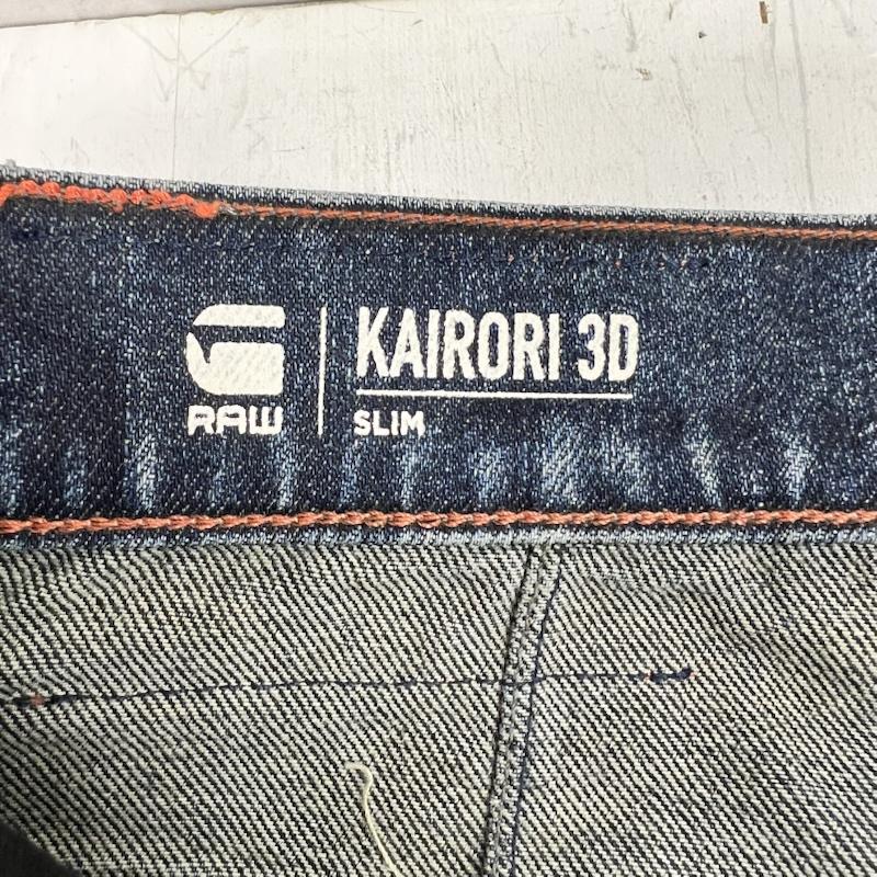 ジースターロゥ G-STAR RAW パンツ デニム、ジーンズ KAIRORI 3D SLIM ダメージ加工 デニムパンツ 34インチ メンズ USED 古着 中古 50159075