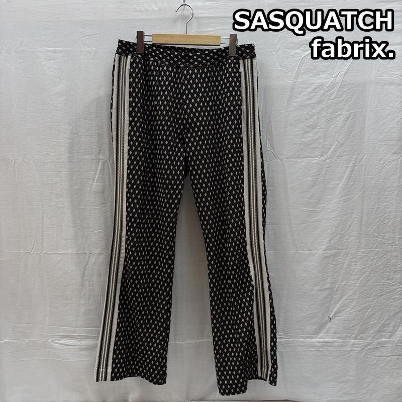 サスクワァッチファブリックス SASQUATCHfabrix. ボトムス ボトムス 23SS-PA9-016 BOOT CUT RETRO TRACK PANTS ブーツカット ダイヤ柄 ライン トラック パンツ L メンズ USED 古着 中古 50159089