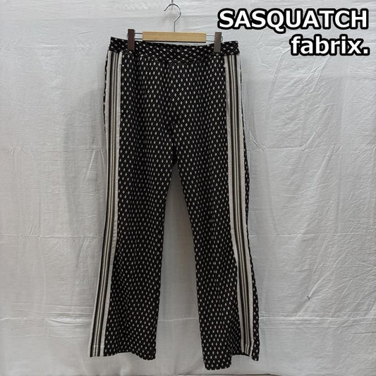 サスクワァッチファブリックス SASQUATCHfabrix. ボトムス ボトムス 23SS-PA9-016 BOOT CUT RETRO TRACK PANTS ブーツカット ダイヤ柄 ライン トラック パンツ L メンズ USED 古着 中古 50159089