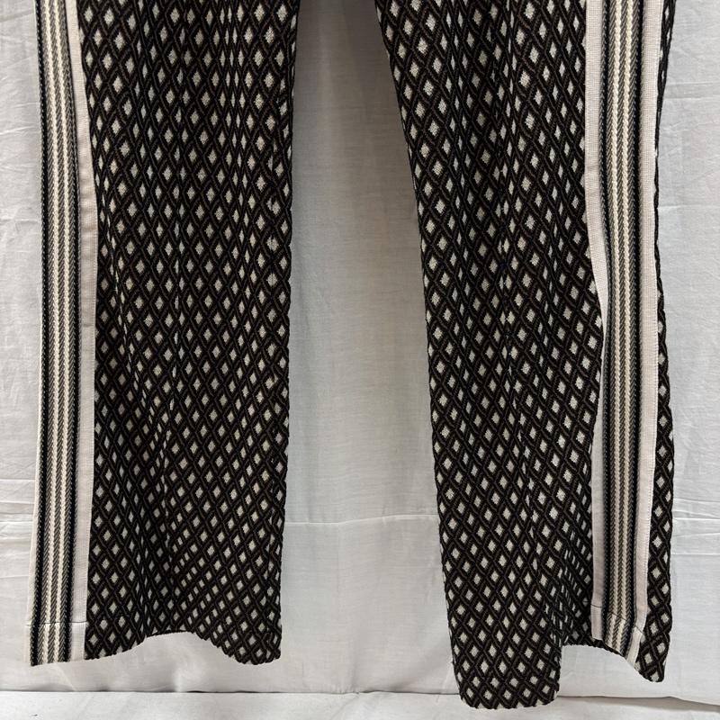 サスクワァッチファブリックス SASQUATCHfabrix. ボトムス ボトムス 23SS-PA9-016 BOOT CUT RETRO TRACK PANTS ブーツカット ダイヤ柄 ライン トラック パンツ L メンズ USED 古着 中古 50159089