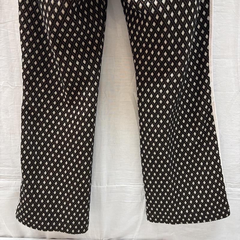 サスクワァッチファブリックス SASQUATCHfabrix. ボトムス ボトムス 23SS-PA9-016 BOOT CUT RETRO TRACK PANTS ブーツカット ダイヤ柄 ライン トラック パンツ L メンズ USED 古着 中古 50159089