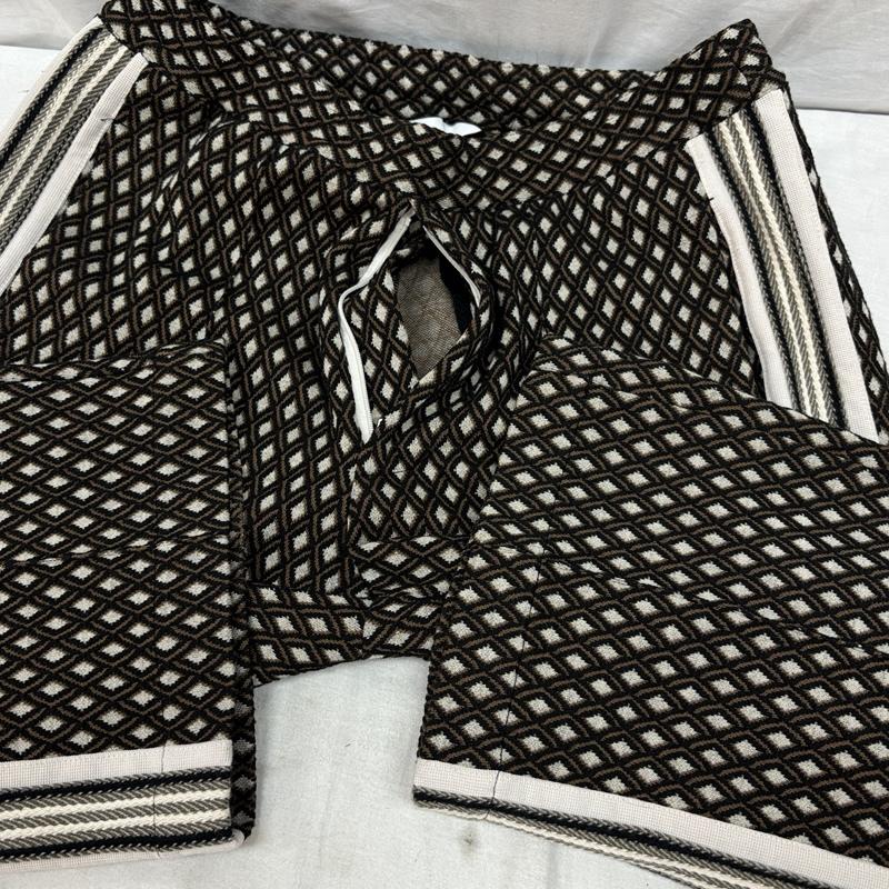 サスクワァッチファブリックス SASQUATCHfabrix. ボトムス ボトムス 23SS-PA9-016 BOOT CUT RETRO TRACK PANTS ブーツカット ダイヤ柄 ライン トラック パンツ L メンズ USED 古着 中古 50159089