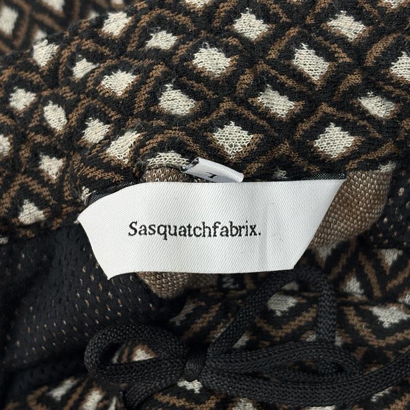サスクワァッチファブリックス SASQUATCHfabrix. ボトムス ボトムス 23SS-PA9-016 BOOT CUT RETRO TRACK PANTS ブーツカット ダイヤ柄 ライン トラック パンツ L メンズ USED 古着 中古 50159089
