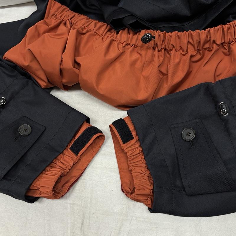 カラー kolor コート コート一般 26SCM-C02102 ポリウール ナイロン ドッキング ステンカラー コート 3 紺 / ネイビー / navy X 橙 / オレンジ / orange メンズ USED 古着 中古 50159091