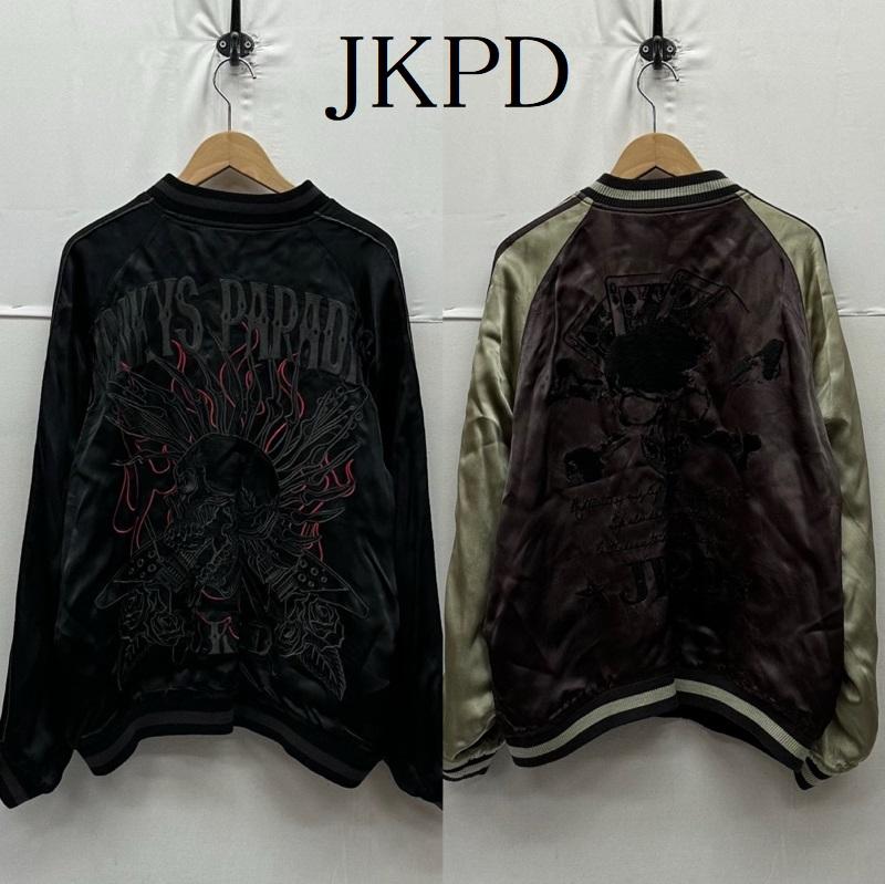 古着 USED ジャケット、上着 ジャンパー、ブルゾン JKPD リバーシブル パンク スカル 刺繍 スカジャン XL 黒 / ブラック / black メンズ USED 古着 中古 50159100