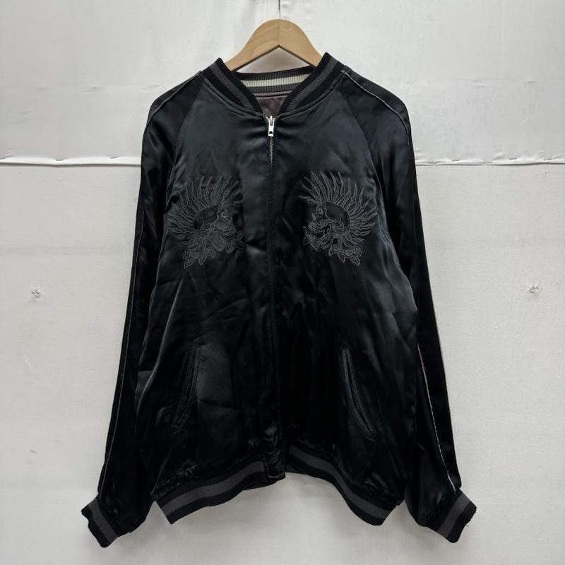 古着 USED ジャケット、上着 ジャンパー、ブルゾン JKPD リバーシブル パンク スカル 刺繍 スカジャン XL 黒 / ブラック / black メンズ USED 古着 中古 50159100