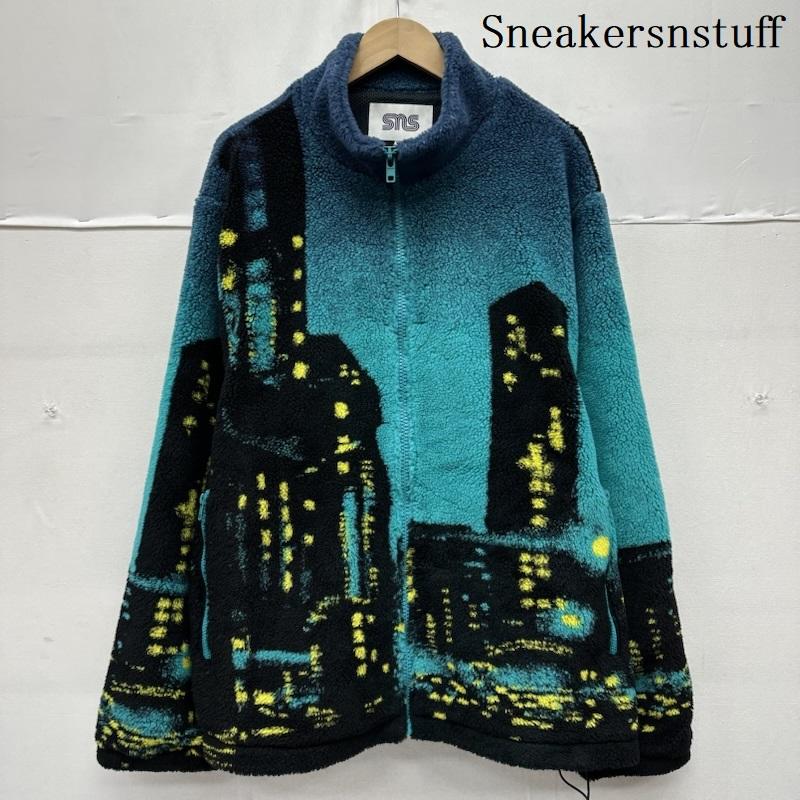 古着 USED ジャケット、上着 ジャンパー、ブルゾン Sneakersnstuff SNS 総柄 フリース ジャケット XL 青 / ブルー / blue メンズ USED 古着 中古 50159101