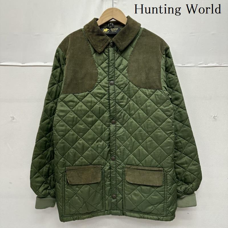 ハンティングワールド Hunting World ジャケット、上着 ジャンパー、ブルゾン コーデュロイ 切替 キルティング ジャケット - カーキオリーブ / カーキオリーブ / メンズ USED 古着 中古 50159102
