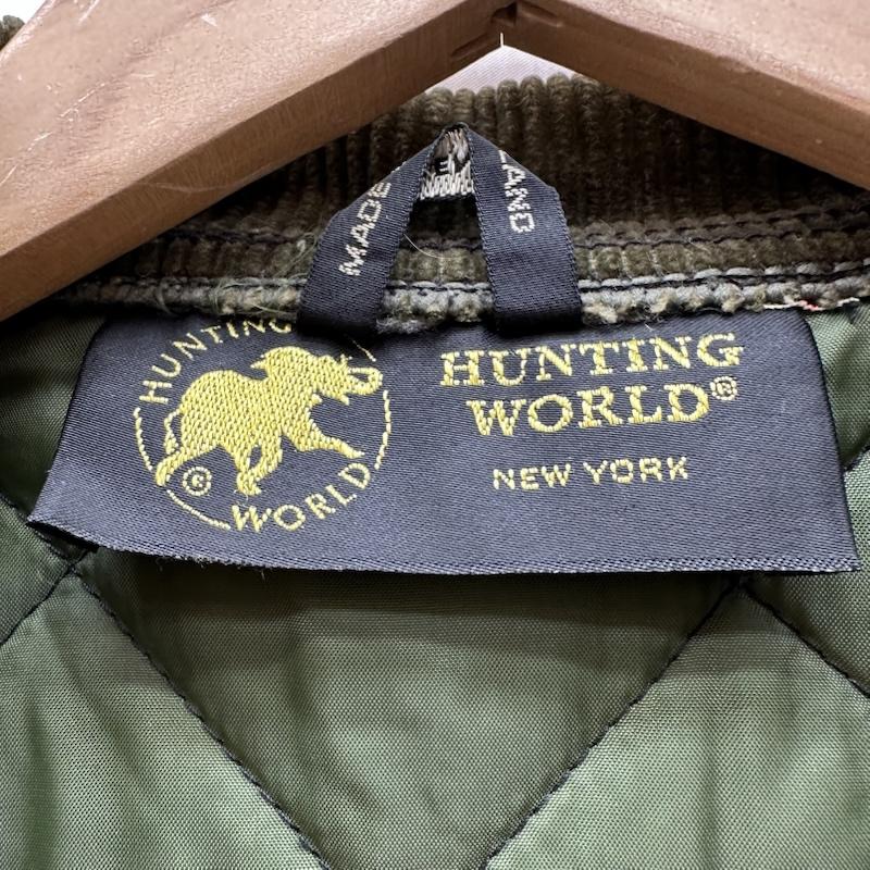 ハンティングワールド Hunting World ジャケット、上着 ジャンパー、ブルゾン コーデュロイ 切替 キルティング ジャケット - カーキオリーブ / カーキオリーブ / メンズ USED 古着 中古 50159102