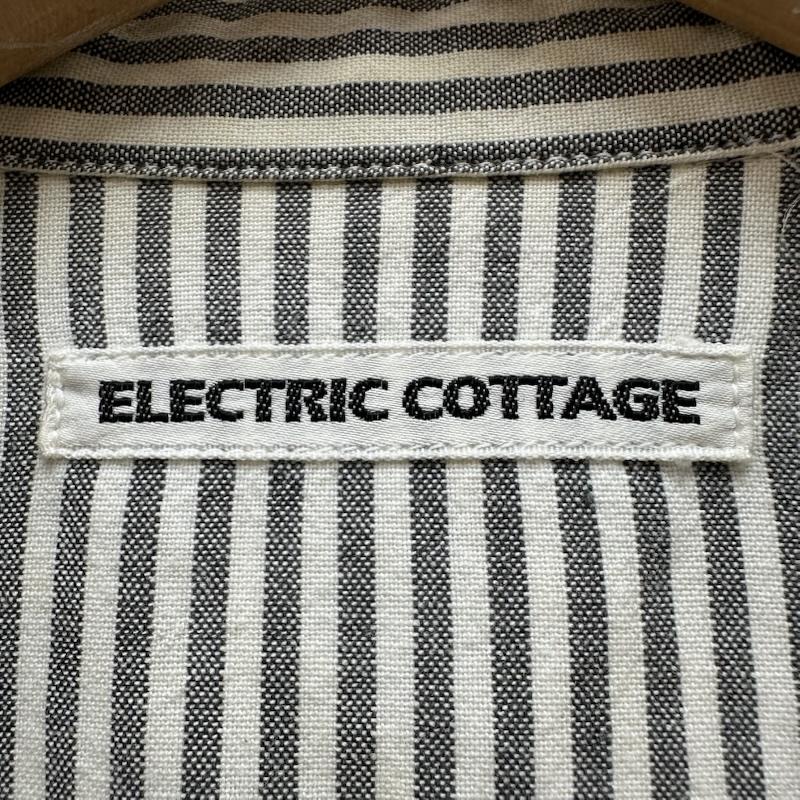エレクトリックコテージ electric cottage シャツ、ブラウス 長袖 90s アーカイブ ストライプ シャツ - 白 / ホワイト / white X 灰 / グレー / gray メンズ USED 古着 中古 50159103