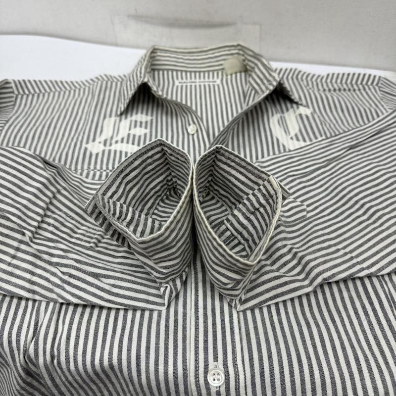 エレクトリックコテージ electric cottage シャツ、ブラウス 長袖 90s アーカイブ ストライプ シャツ - 白 / ホワイト / white X 灰 / グレー / gray メンズ USED 古着 中古 50159103