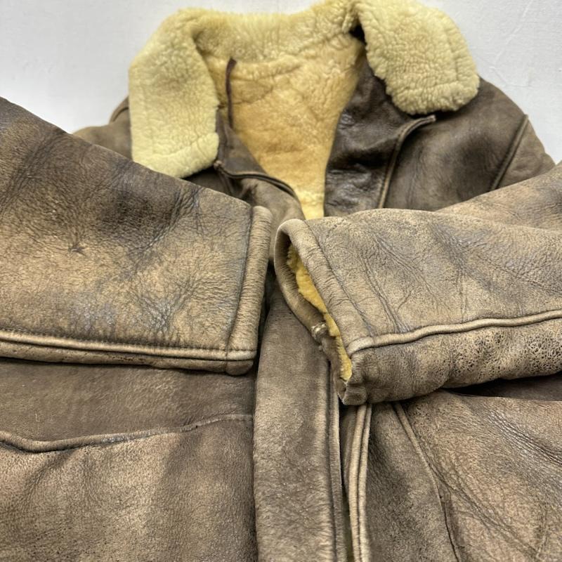 ショット schott ジャケット、上着 レザージャケット 80s USA製 茶タグ ボア ムートン レザー ジャケット 42 茶 / ブラウン / brown メンズ USED 古着 中古 50159106