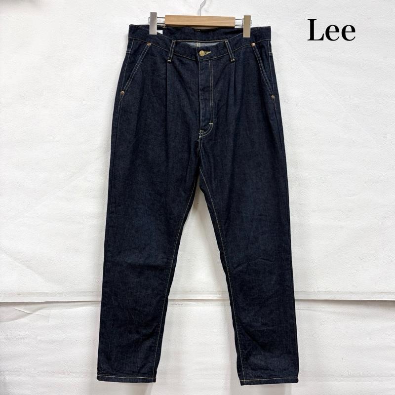 リー Lee パンツ デニム、ジーンズ LIDNM コラボ テーパード デニム ジーンズ 濃紺 ジッパーフライ L ロゴ、文字 インディゴ / インディゴ / Indigo メンズ USED 古着 中古 50159111