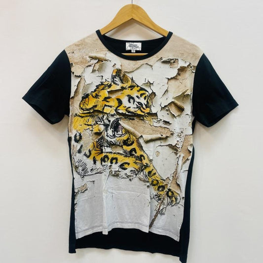 ヴィヴィアンウエストウッドマン Vivienne Westwood MAN Tシャツ 半袖 タイガーウォール オーブ 刺繍 Tシャツ 46 メンズ USED 古着 中古 50159113