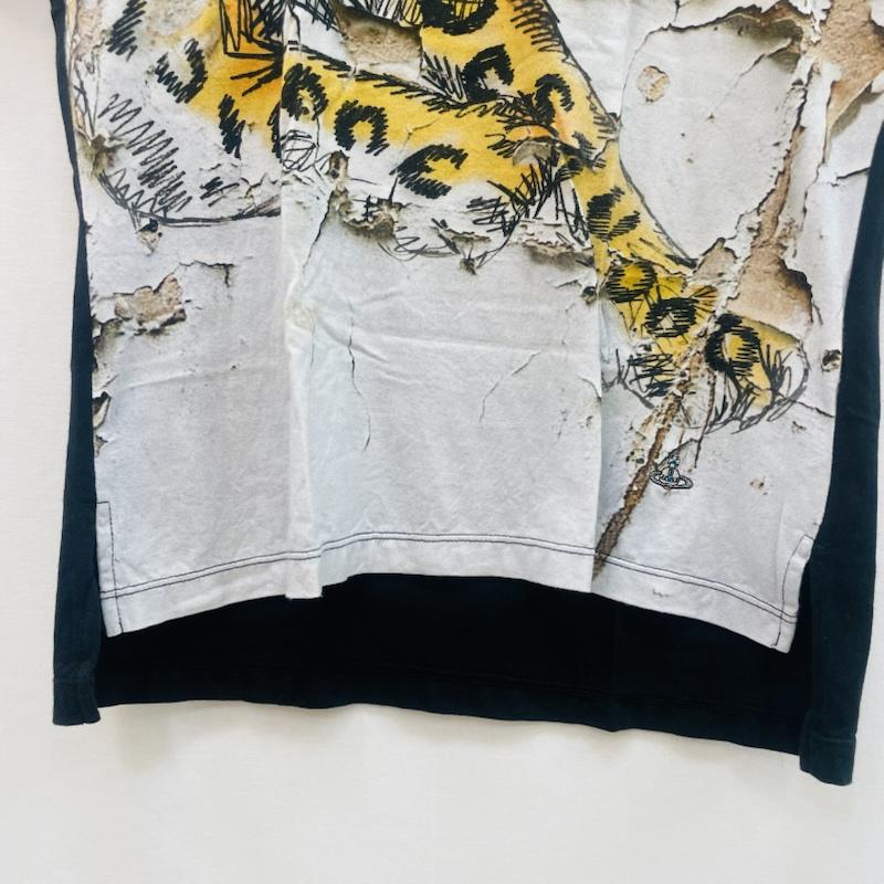 ヴィヴィアンウエストウッドマン Vivienne Westwood MAN Tシャツ 半袖 タイガーウォール オーブ 刺繍 Tシャツ 46 メンズ USED 古着 中古 50159113