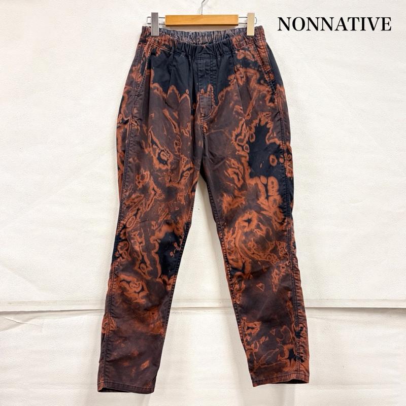 ノンネイティブ nonnative パンツ ワークパンツ、ペインターパンツ タイダイ イージーパンツ 日本製 リラックスフィット 1 茶 / ブラウン / brown X 紺 / ネイビー / navy メンズ USED 古着 中古 50159123