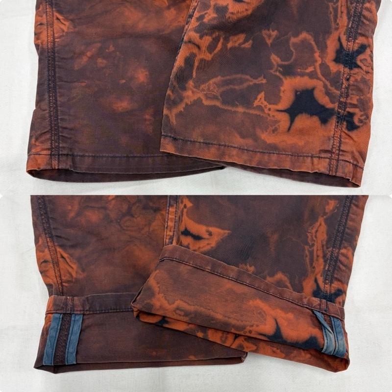 ノンネイティブ nonnative パンツ ワークパンツ、ペインターパンツ タイダイ イージーパンツ 日本製 リラックスフィット 1 茶 / ブラウン / brown X 紺 / ネイビー / navy メンズ USED 古着 中古 50159123