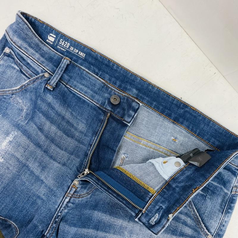 ジースターロゥ G-STAR RAW パンツ デニム、ジーンズ 5620 3D ZIP KNEE SKINNY スキニー バイカー デニムパンツ 32インチ メンズ USED 古着 中古 50159125