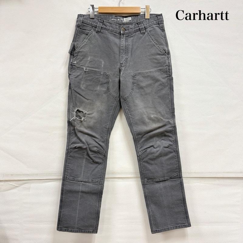 カーハート Carhartt パンツ ワークパンツ、ペインターパンツ ダブルニー ダック ペインター パンツ カーゴ ワーク フェード ジッパーフライ バングラデシュ製 32インチ ワンポイント X ロゴ、文字 灰 / グレー / gray メンズ USED 古着 中古 50159132