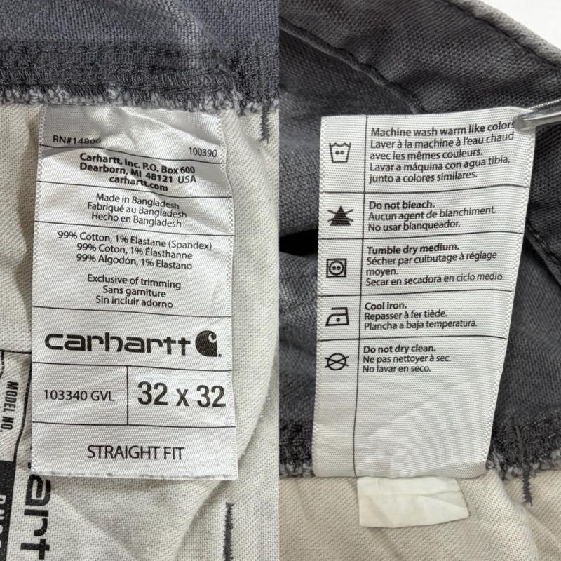 カーハート Carhartt パンツ ワークパンツ、ペインターパンツ ダブルニー ダック ペインター パンツ カーゴ ワーク フェード ジッパーフライ バングラデシュ製 32インチ ワンポイント X ロゴ、文字 灰 / グレー / gray メンズ USED 古着 中古 50159132