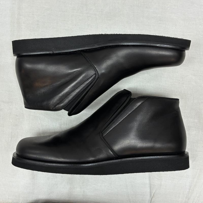 エンポリオアルマーニ EMPORIO ARMANI ブーツ ショートブーツ スクエアトゥ レザー ショート ブーツ 革靴 イタリア製 43 27.0cm メンズ USED 古着 中古 50159133