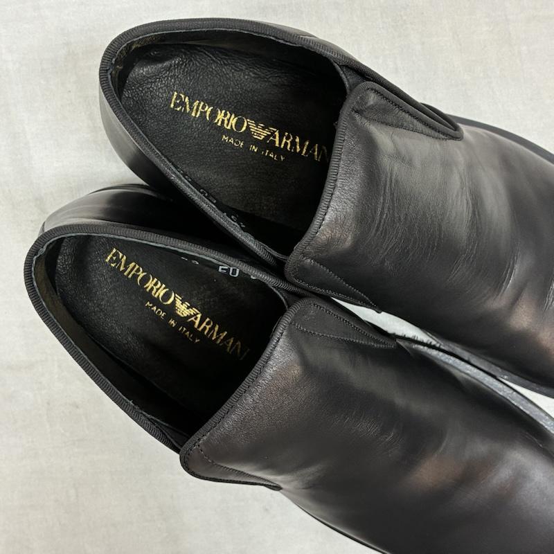 エンポリオアルマーニ EMPORIO ARMANI ブーツ ショートブーツ スクエアトゥ レザー ショート ブーツ 革靴 イタリア製 43 27.0cm メンズ USED 古着 中古 50159133